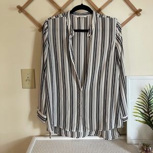Spense black and white stripped blouse